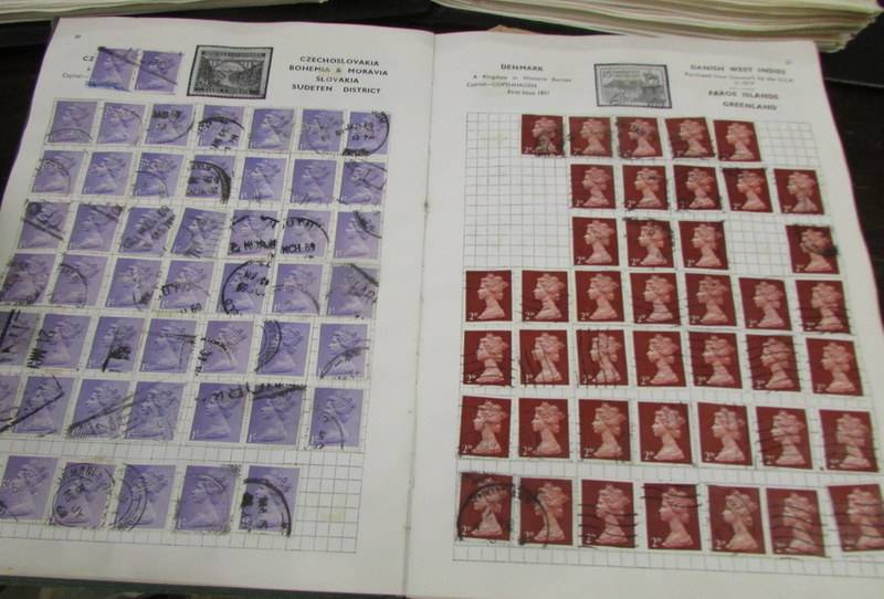 A collection of UK stamps in five albums/folders. - Image 11 of 14