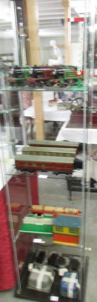 A Hornby '0' gauge electric LNER and LMS locomotives, carriages, signals, Windsor Ramps, signal box,
