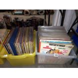 2 boxes full of LP records