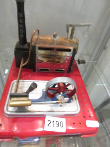 A Mamod stationery engine.