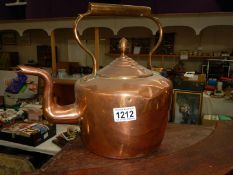 A Victorian copper kettle