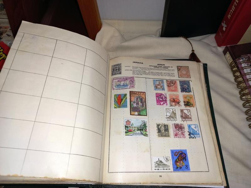 5 old stamp albums with stamps - Image 13 of 16