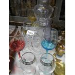 A quantity of cut glass & other items of glass. Collect Only.