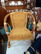 A cane childs/dolls chair, COLLECT ONLY.