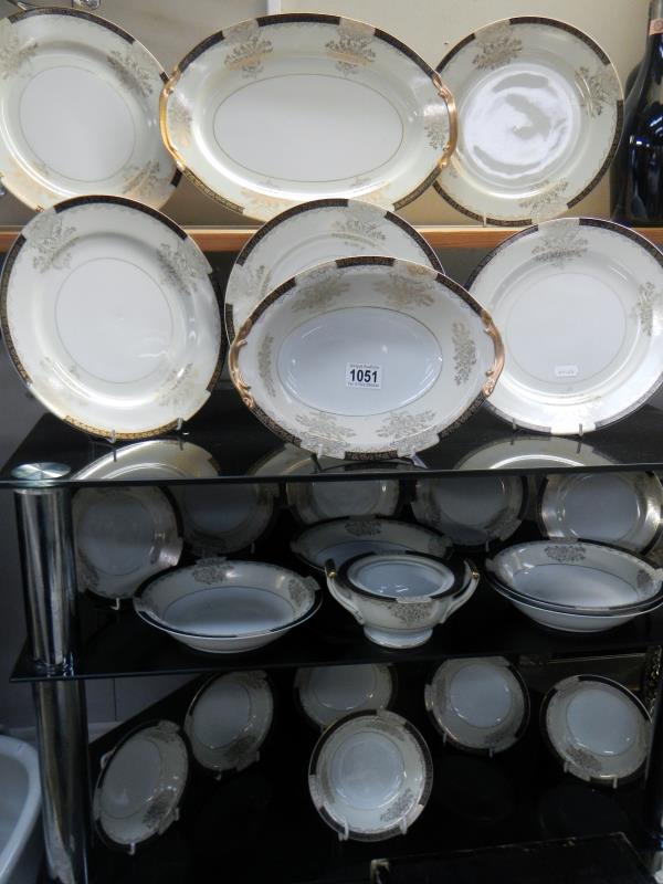 A large collection of Kutani dinnerware. Collect Only.