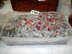 A selection of chandelier glass droppers