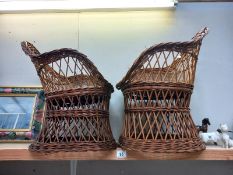 2 small wicker chairs COLLECT ONLY