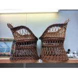 2 small wicker chairs COLLECT ONLY