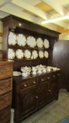 A good oak dresser with open rack, 3 doors and 3 drawers, COLLECT ONLY.