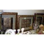 3 framed & glazed Egyptian pictures. Collect Only.
