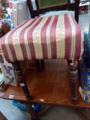 A turned leg dressing table stool COLLECT ONLY.