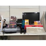 Some computer items including keyboard, microscope printer, PC games, plus mini DVD player