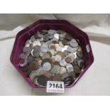 A large quantity of world coins.