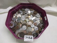 A large quantity of world coins.