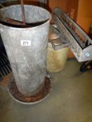 A quantity of galvanised animal feeders (A/F corroded)
