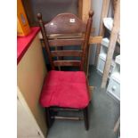 A ladder back kitchen chair