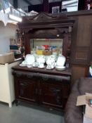 An Edwardian mirror backed dresser. Collect Only.