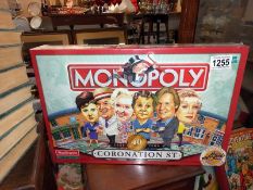 A boxed new 40 years anniversary Coronation Street Monopoly