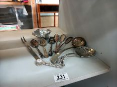 A quantity of silver plate & white metal decorative items