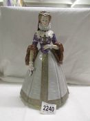 A Sitzendorf figure of Elizabeth D'Autiche, Femme de Charles IX.