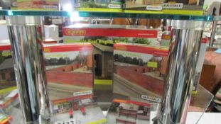 A quantity of boxed Hornby Skaledale buildings & walls including East Engine shed, GWR water column,