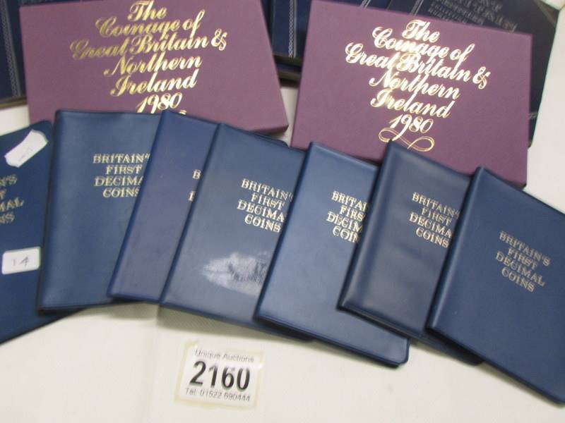 Whitman coin folders, 2 proof sets, 7 first decimal sets. - Image 2 of 3