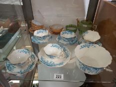 A collection of The Brook pattern (some of) tea ware and china and other china etc