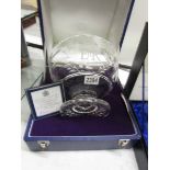 A boxed limited edition No. 59 of 100 commemorative Silver jubilee crystal challice.
