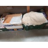 A quantity of lace curtains etc (3 boxes)