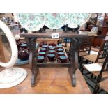 An old early 20th century oak stool