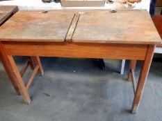 A double school desk