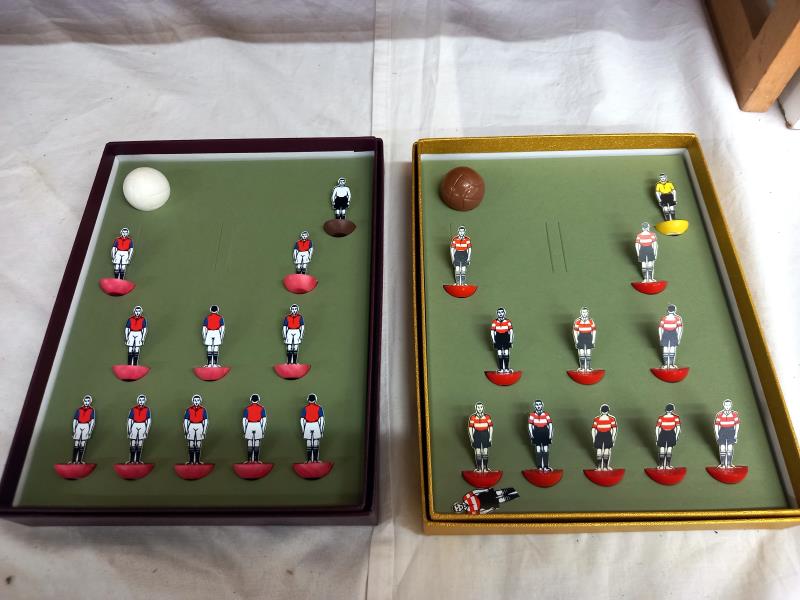 3 Subbuteo celluloid/card teams in modern holder boxes - Image 2 of 2