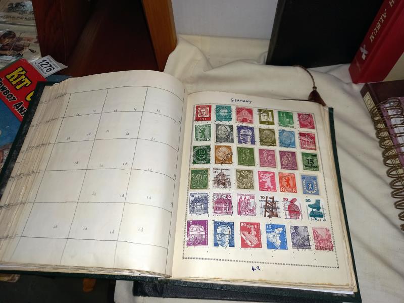 5 old stamp albums with stamps - Image 11 of 16