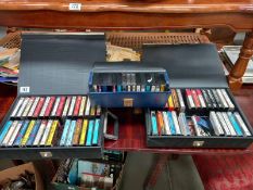 3 carry cases of music cassettes, mostly Classical