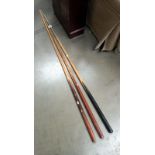 3 pool cues