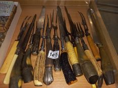 A collection of early 20th century cutlery