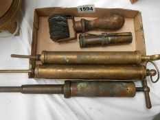 A quantity of old gas grease guns etc.,