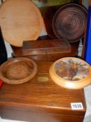 A selection of old wooden boxes etc.