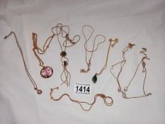 A selection of necklaces.