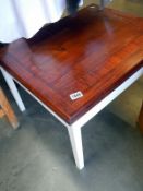 A mahogany top side table