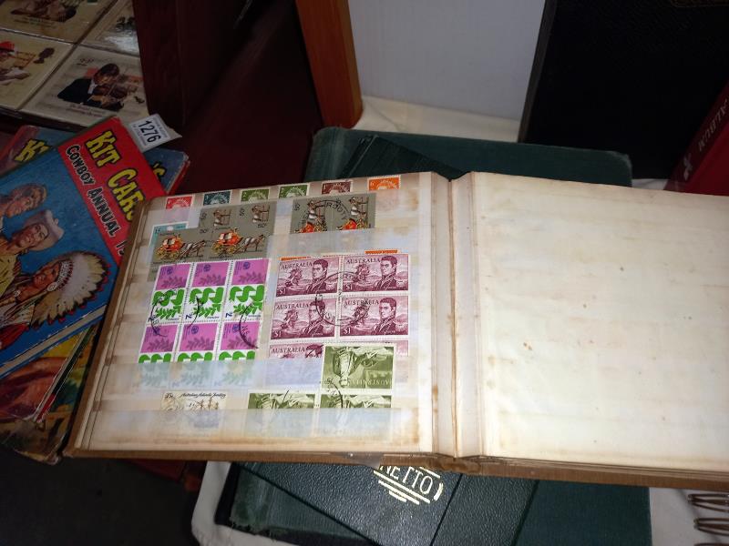 5 old stamp albums with stamps - Image 4 of 16