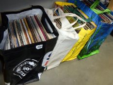 4 large bags of LP records