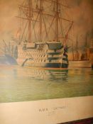 A pair of framed and glazed prints by S Francis Smithemor, SS Great Britain, 79 x 61 cm. signed
