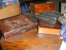 A mixed lot of small boxes and a jewellery box.