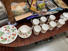 A quantity of Alpine Strawberry teaware