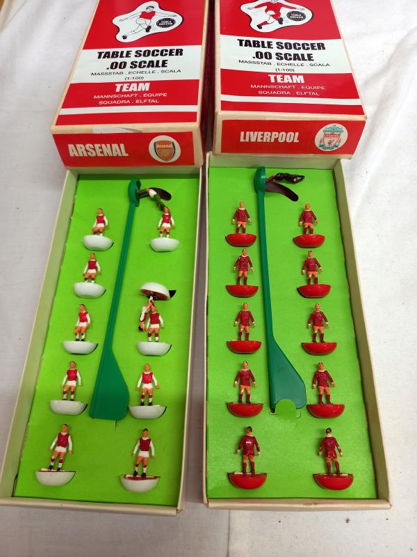 9 boxed table soccer teams (Subbuteo) including Liverpool, Stoke, Wrexham etc - Image 3 of 6