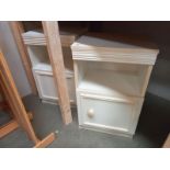 A pair of modern white bedside cabinets COLLECT ONLY