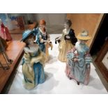 A set of four limited edition Royal Doulton figures by Peter A Gee:- Mary Countess Howe HN3007,