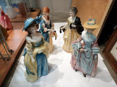 A set of four limited edition Royal Doulton figures by Peter A Gee:- Mary Countess Howe HN3007,