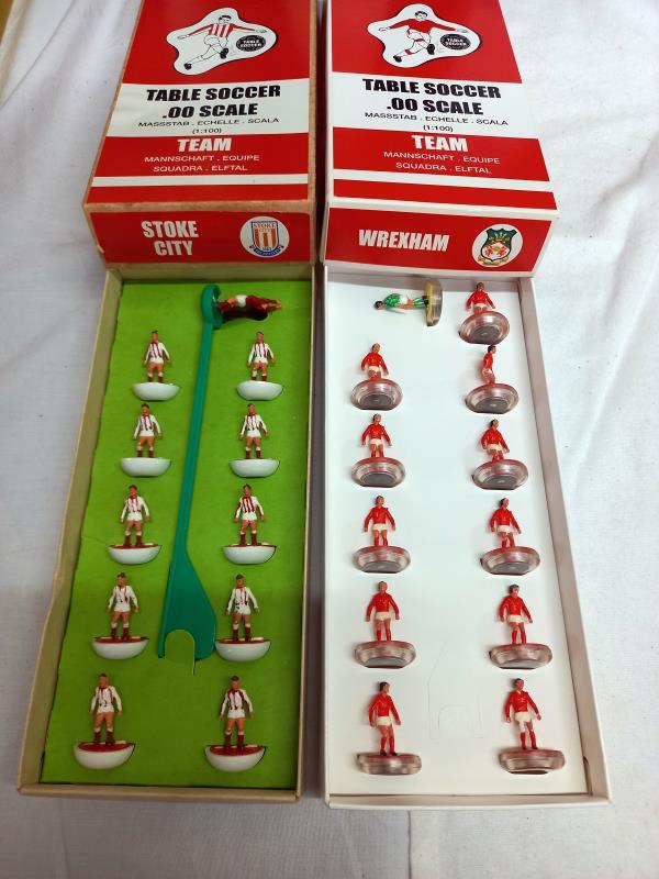 9 boxed table soccer teams (Subbuteo) including Liverpool, Stoke, Wrexham etc - Image 5 of 6